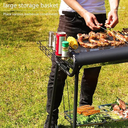 Portable Charcoal Grills Large - Foldable Outdoor Barbecue Grill, Stainless Steel Grill for Camping Patio Backyard Picnic BBQ Party