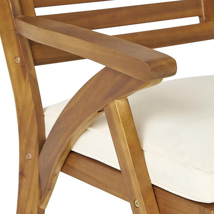 Christopher Knight Home Hermosa Acacia Wood Dining Set, 5-Pcs Set, Teak Finish