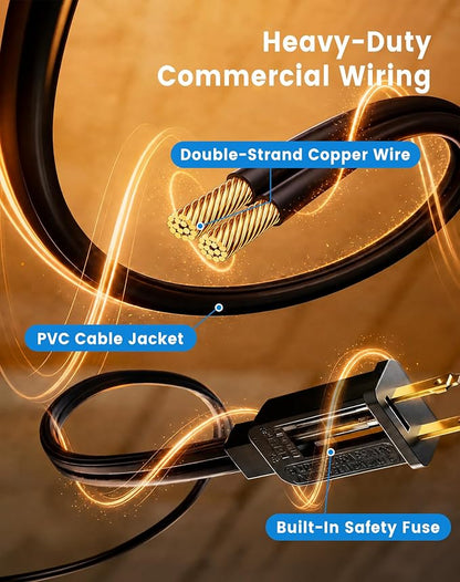 160FT(150+10) String Lights Outdoor, 2FT Bulb Spacing, Waterproof Shatterproof Warm White ST38 LED Edison Bulbs, Extension Cord, Plug in Connectable Hanging Patio Lights for Outside, Backyard