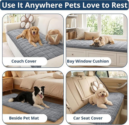 OstepDecor Couch Cover for Dogs, Washable Non Slip Sofa Cover for Pets | Soft Couch Covers for Sofa, Loveseat and Sectional, Furniture Protector Against Pet Hair & Dirt (27.6" x 47.2", Blue Grey)