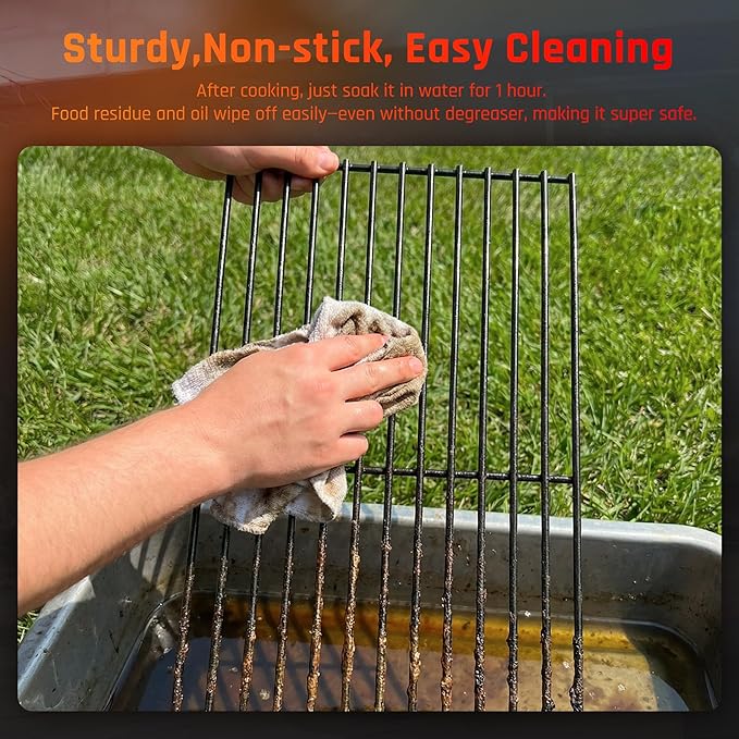 NATURAL EXPRESSIONS Charcoal Grills,36" Outdoor Barbecue Grill,Heavy Duty Dual-Zone BBQ Smoker Grill with 2 Lifting Charcoal Trays,Foldable Side Tables,Oversized Cooking Area for bbq,Yard,Party,Garden