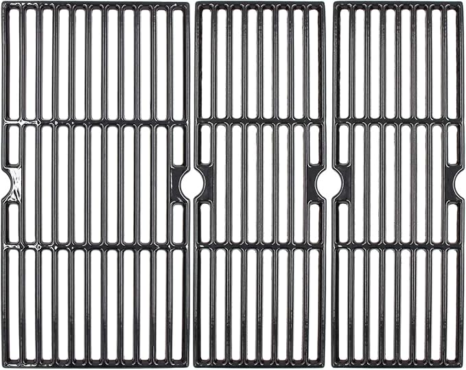 Hongso 18 1/16 x 22 1/16 Inch Porcelain Cast Iron Grill Grates for CharBroil Signature 3 Burners 463348017 463372017 Cooking Grids Replacement for Char-Broil Grill Model G470-0003-W1 G470-0002-W1