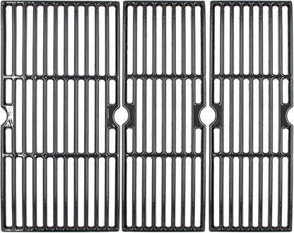 Hongso 18 1/16 x 22 1/16 Inch Porcelain Cast Iron Grill Grates for CharBroil Signature 3 Burners 463348017 463372017 Cooking Grids Replacement for Char-Broil Grill Model G470-0003-W1 G470-0002-W1
