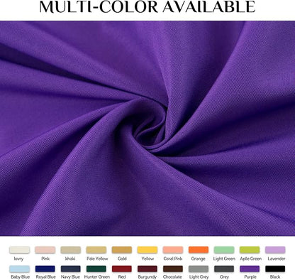Softalker Rectangle Tablecloth, Waterproof Table Cloths Wrinkle Free Fabric Washable Polyester Table Cover for Dining Tables Party Outdoor Camping Parties Buffet - 60 x 120 inch, Purple