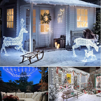 Mlambert 6 Pack 33FT Fairy Lights Battery Operated with Remote and Timer, Waterproof Dimmable 8 Modes Lights for Classroom Backyard Party-Cool White