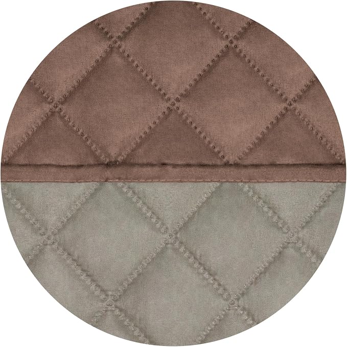 PureFit Reversible Quilted Couch Covers for Dogs Loveseat Sofa Cover 54" | Brown/Beige, Water Resistant Couch Protector, Washable Pet Couch Cover with Non Slip and Elastic Straps For Kids