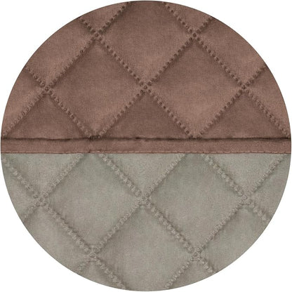 PureFit Reversible Quilted Couch Covers for Dogs Loveseat Sofa Cover 54" | Brown/Beige, Water Resistant Couch Protector, Washable Pet Couch Cover with Non Slip and Elastic Straps For Kids