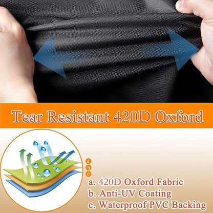 Outdoor Prep Table Cover-55" x 24" x 32" Heavy Duty Waterproof Grill Cover Compatible with Keter Unity Portable Table,Patio Kitchen Prep/Work Table,UV Resistance Grill Cart Serving Bar Cabinet Cover ﻿