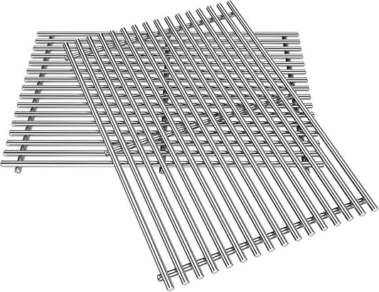 Utheer 7639 304 Stainless Steel Grill Grates for Weber Spirit I & II 300 Series, Spirit 700, 17.5" Cooking Grates for Genesis Silver B/C, Gold B/C, Platinum B/C, 1000-3500