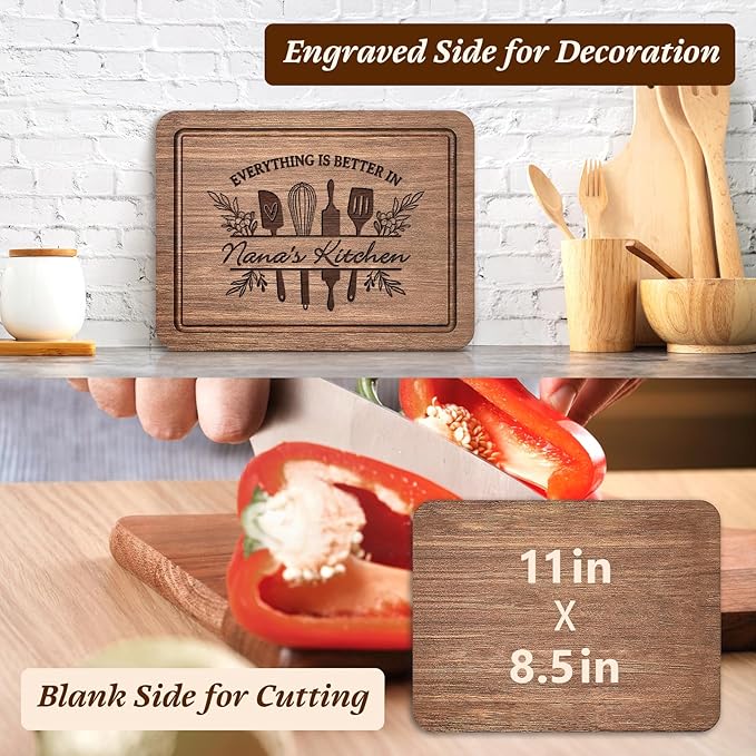 Nana Gifts, Premium Walnut Wood Cutting Board Gifts for Nana, Nana Birthday Gifts, Cool Kitchen Gifts for Nana Grandma from Grandkids