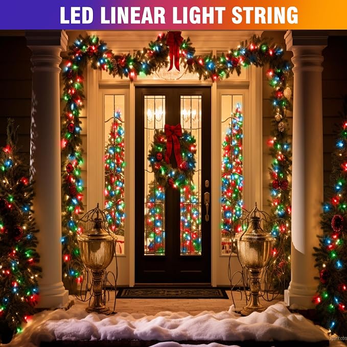 100FT Four Color Fairy Lights, Connectable Christmas String Lights | Waterproof 8 Lighting Modes Light with Timer for Tree, Bedroom, Patio, Wedding, Party, Indoor Outdoor Decor