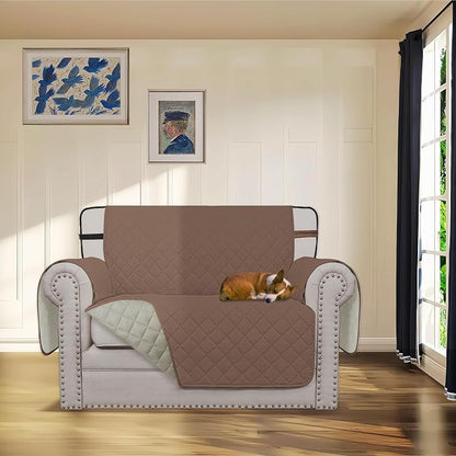 Easy-Going Reversible Couch Cover, Chair 30 in, Brown/Beige | Machine Washable Slipcover For Dogs, Water Resistant Furniture Mat For Living Room, Non-Slip Sofa Cover, Pet Friendly