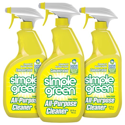 Simple Green All-Purpose Cleaner, 32 Fl Oz (Pack of 3), Lemon, 96 Fl Oz