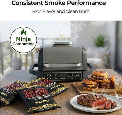 Kona 100% Hickory Smoker Pellets, Intended for Ninja Woodfire Outdoor Grill, 2 lb Resealable Bag