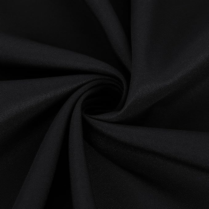 Fitable 8 Pack Black Round Tablecloths - 120 Inches in Diameter | Wrinkle & Stain Resistant, Washable Polyester Fabric Cloth Cover, For Wedding Party Banquet Formal Events Halloween