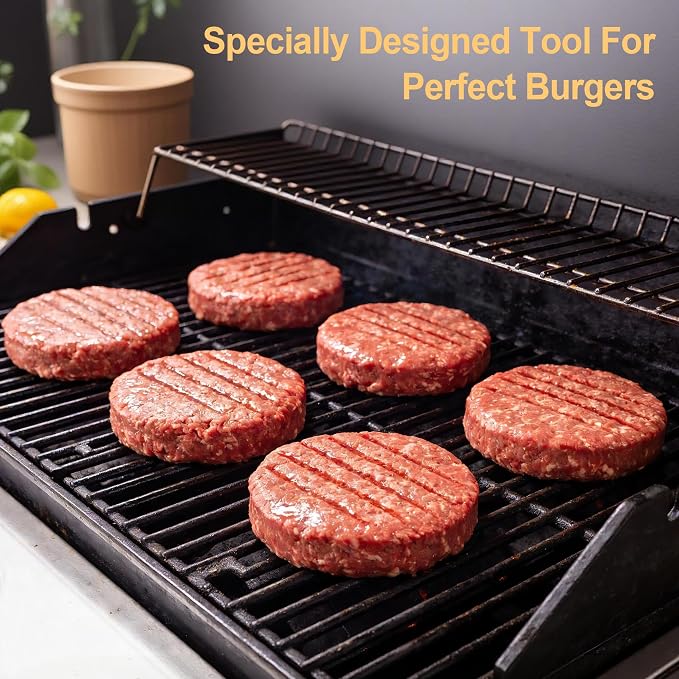 Burger Press Hamburger Patty Maker Slider Press Stuffed Burger Patty Press Regular Burger Patties Cookery Mold 3 in 1 Non Stick Kitchen Barbecue Tool