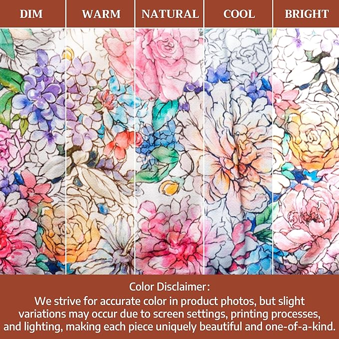 Maison d' Hermine Double Oven Mitts 100% Cotton 7"x35" Double Oven Mitt Heat Resistant BBQ Cooking Gloves with Loop Baking Grilling Kitchen Hotel Home Farmhouse Spring Summer (Floral Love)