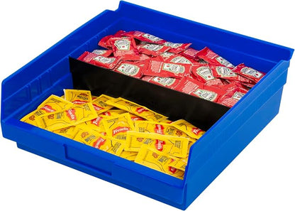 Akro-Mils 30170 Heavy Duty Plastic Shelf Bins, 12"x 11"x 4", Blue, 12-Pk | Heavy Duty Nesting Storage Bins for Garage, Closet, Refrigerator, Kitchen, Cabinet, Drawer Organization, Pantry Organization