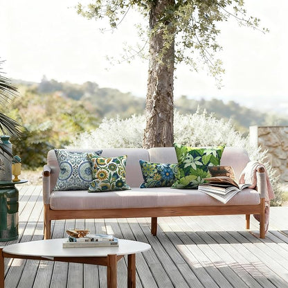 LVTXIII Outdoor Pillow Covers 20x20 Inch, 2 Pack Large Square Throw Pillow Cases, Fade-Resistant Cushion Covers for Patio Furniture Sofa, Garden Porch, Jungle Leaves