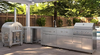 KoolMore Outdoor Kitchen 30 in. BBQ Liquid Propane Grill with Cabinet in Stainless-Steel (KM-OKS-BQ30-BQ30CAB)