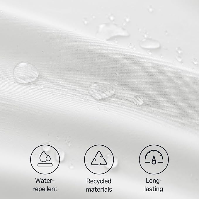 Amazon Basics Thin Rectangle Tablecloths, Water-Resistant Textured Fabric, Wrinkle Resistant, Washable Decorative Table Cover for Dining, Parties, 60" x 120", White, Pack of 6