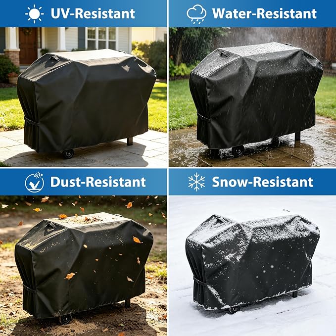 28 Inch Griddle Cover for Blackstone 28" Griddle with Hood & Side Shelves | 600D Heavy Duty Waterproof Flat Top Grill Cover, Replacement for 5483, Fade Resistant with Windproof Buckles
