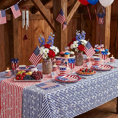 Independence Day Table Runner 4th of July Decoration 13x84inch American Flag Red White Striped Star Dresser Scarves Holiday Table Runners Party Celebration