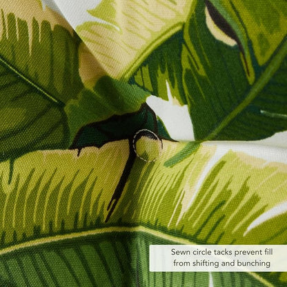 Greendale Home Fashions Outdoor 44x22-inch High Back Chair Cushions (Set of 2), Tropical White