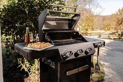 Monument Grills Mesa Series, Outdoor Barbecue Stainless Steel 3 Burner Propane Gas Grill, 48,000 BTU Patio Garden Grill with Side Burner and Knob Controls, Mesa325 with BBQ Cover