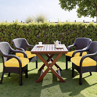 MTMR 2Pcs Outdoor Chair Cushions, Patio Furniture Seat Pads, Waterproof | 2Pcs , waterproof cover, PP cotton, u-shaped, no-fading, thick patio seat pads for outdoor wicker furniture in yard, 19x19x4