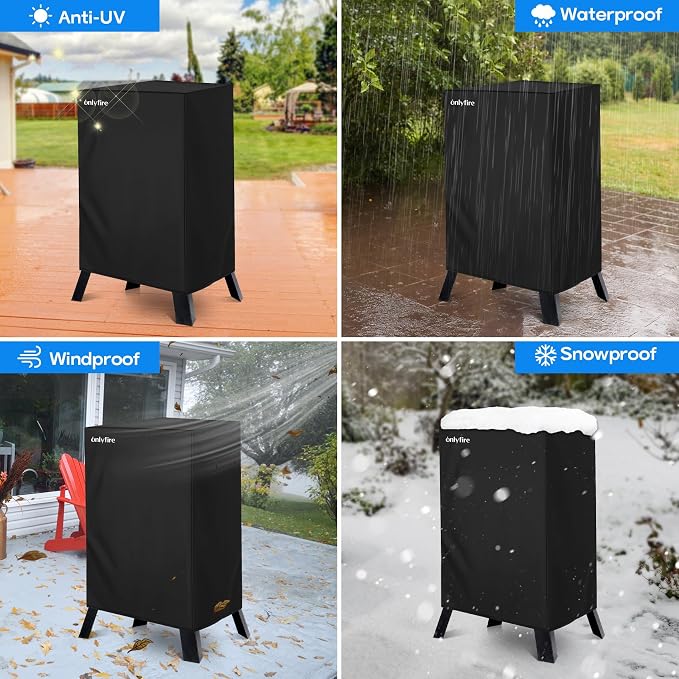 Onlyfire 40 Inch Electric Smoker Cover for Masterbuilt Propane Smoker | 30" L x 20" W x 41.3" H,Waterproof Vertical Electric Smoker Cover, Outdoor Smoker Grill Covers