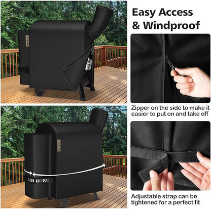 Grill Cover for Traeger Pro 22/575 Series BAC503,[900D Heavy Duty Waterproof Upgraded] Wood Pellet Smoker Grill Cover for Pro 575,Accessories for Traeger Lil'Tex Elite,Eastwood
