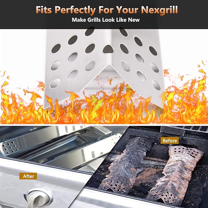 Criditpid Grill Replacement Parts for Nexgrill 720-0896b 720-0830h 720-0882a 720-0783E, Grill Master 720-0697 720-0737 Grill, 6-Pack Grill Heat Plate Parts for Members Mark 720-0830F