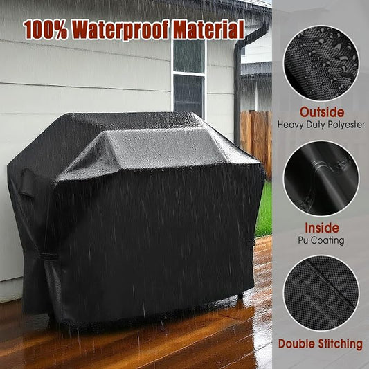 51" Grill Cover for Charbroil 463219125 Performance Griddle | Waterproof Outdoor Griddle Cover for Char Broil 4-5 Burner Gas Grill,Fade-resistant UV Resistant,51" W x 23" D x 42" H, Black