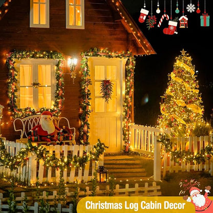 JMEXSUSS 229ft 700 LED Christmas Lights, Christmas Tree Lights Plug in | Warm White, 8 Modes, Indoor Outdoor Use, Twinkle String Lights for Tree Wedding Ceiling Room Home Yard Patio Porch Xmas Decor