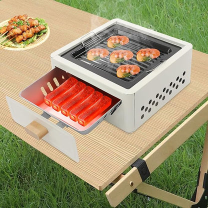 BBQ Charcoal Grill Portable Barbecue Stove Yard Cooker for Outdoor Picnics