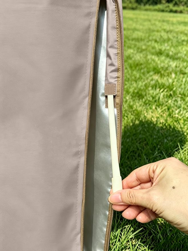 Patio Umbrella Cover for 12FT to 14FT Offset Umbrella, Water Resistant, Curved Cantilever and Straight Pole Parasol Outdoor Umbrellas Cover with Zipper and Rod