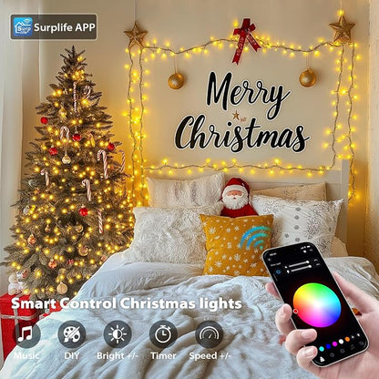 JMEXSUSS 500 LED Smart Color Changing Halloween Lights, RGB String Lights | 173ft, Remote & APP Control, Waterproof Christmas Lights for Indoor Outdoor Xmas Tree Party House Halloween Decoration