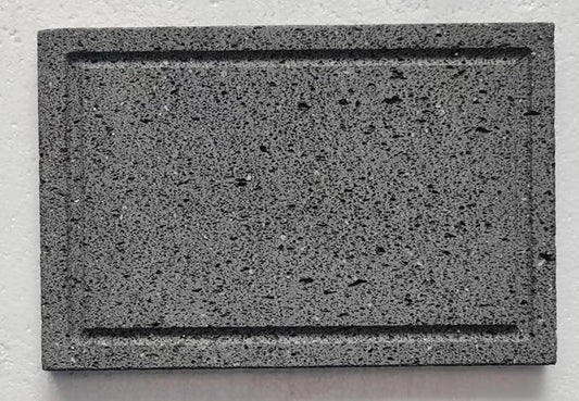 Lava stone cooking shingles, flat, open grooves, 8 "x 12", lava cooking stone pizza, meat, seafood and vegetables. Outdoor steak barbecue. Camping grill net, grill pan, Korean grill