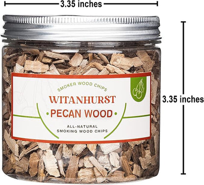 Smoker Grill and Smoke Infuser Wood Chips, Drink Smoker Kit Wood Chips for Smoking Gun, Cocktails Food Smoker 4 PCS Variety Pack Includes Pear, Apple, Cherry, and Pecan