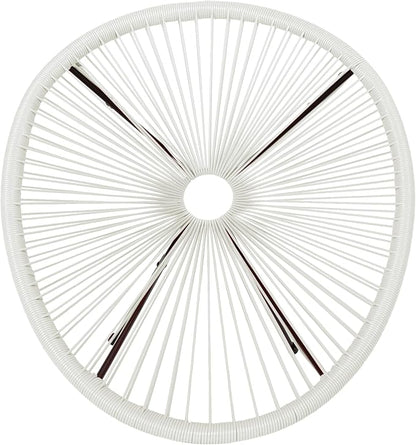 Christopher Knight Home Outdoor Hammock Weave Chair with Steel Frame (Set of 2) - White and Black Finish