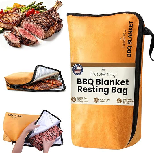 BBQ Blanket for Resting Meat, Reusable Meat Resting Bag for Smoking, BBQ Accessories for Brisket, Beef and Pork. Blanket for Grilling, Gifts for Men Women, BBQ Lovers Gift
