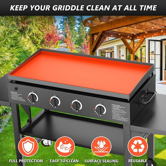 28" XL Silicone Griddle Mat Cover for Blackstone, Heavy Duty Silicone Cover, All Year Round Griddle Top Protective Mat for Black Stone Accessories