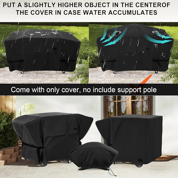 NettyPro Griddle Cover for Blackstone 36 inch Griddle, Waterproof UV Resistant 4 Burner Flat Top Gas Grill Cover 36" Cooking Station, Black