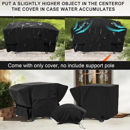 NettyPro Griddle Cover for Blackstone 36 inch Griddle, Waterproof UV Resistant 4 Burner Flat Top Gas Grill Cover 36" Cooking Station, Black