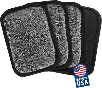 MEKER Grill Brush Bristle Replacement Pad, Ultra Safe Cleaning, Grill Cleaner Pad, Grill Brush Replacement Pad, 4 PCS