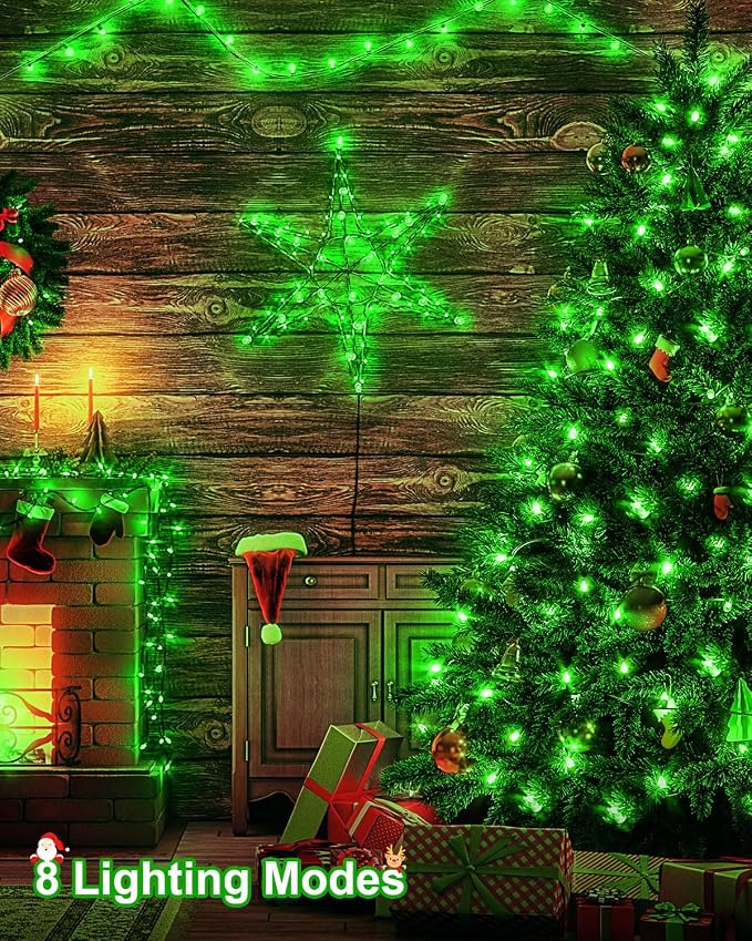 St Patricks Day Decorations 355 FT 900 LED Green Lights, Extra Long Outdoor String Lights Waterproof, Timer & Memory, 8 Modes Dimmable Plug in Fairy for Outside Tree Patrick's Day Decor