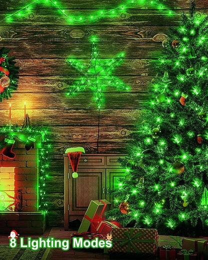 St Patricks Day Decorations 355 FT 900 LED Green Lights, Extra Long Outdoor String Lights Waterproof, Timer & Memory, 8 Modes Dimmable Plug in Fairy for Outside Tree Patrick's Day Decor