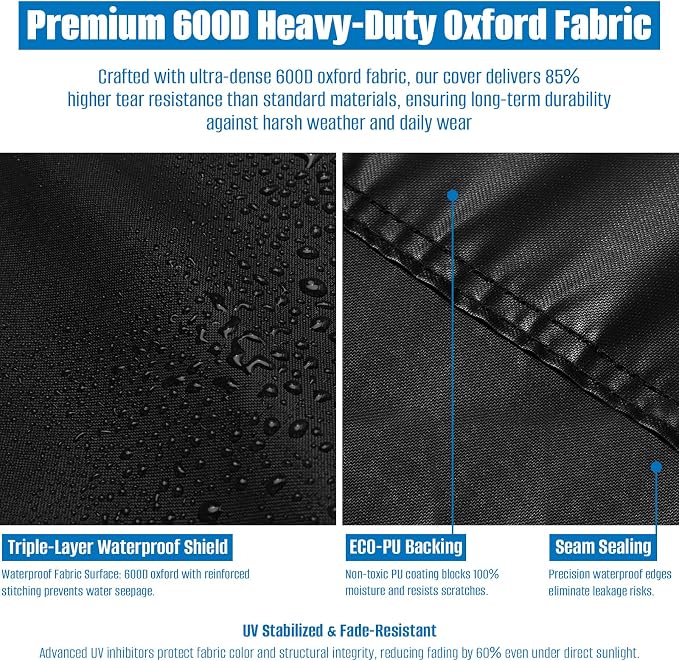 SIRUITON Cushion Storage Bag 600D Oxford,Waterproof,51.2" L x 15.7" W x 23.6" H