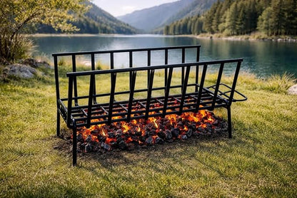 Argentine Iron Grill asado brasero parrilla. Premium Brasero. Brazier (Iron). Movable Brazier (19.2 x 8 inches)